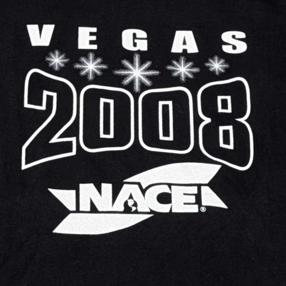 Delta Magnum Weight Vegas 2008 NACE Graphic T-Shirt Black Men's Large